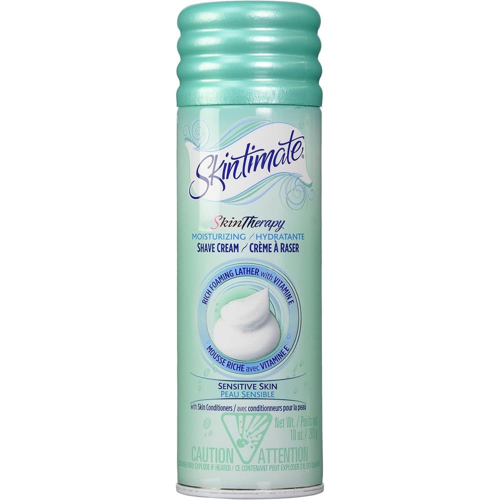Skintimate SkinTherapy Moisturizing Shaving Cream Sensitive ten ounce front view
