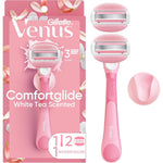 Gillette Venus ComfortGlide white tea women's razor handle and 2 refills