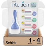 Intuition Schick Razors Variety Pack front view with handle and refills