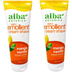 Alba Botanica Very Emollient Cream Shave Mango Vanilla pack of two front view