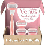 Gillette Venus ComfortGlide White Tea razor set front view