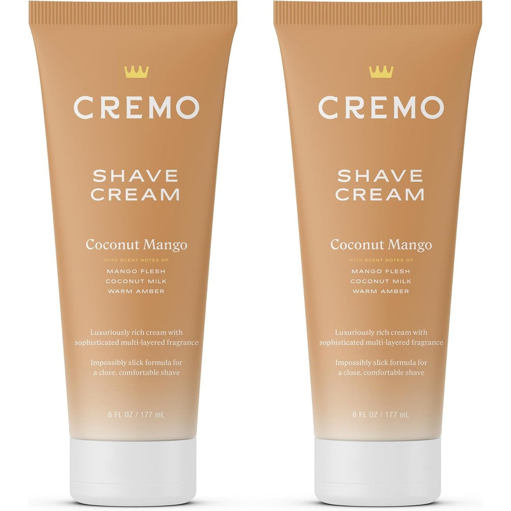 Cremo Womens Shaving Cream Sensitive Skin Coconut Mango double pack