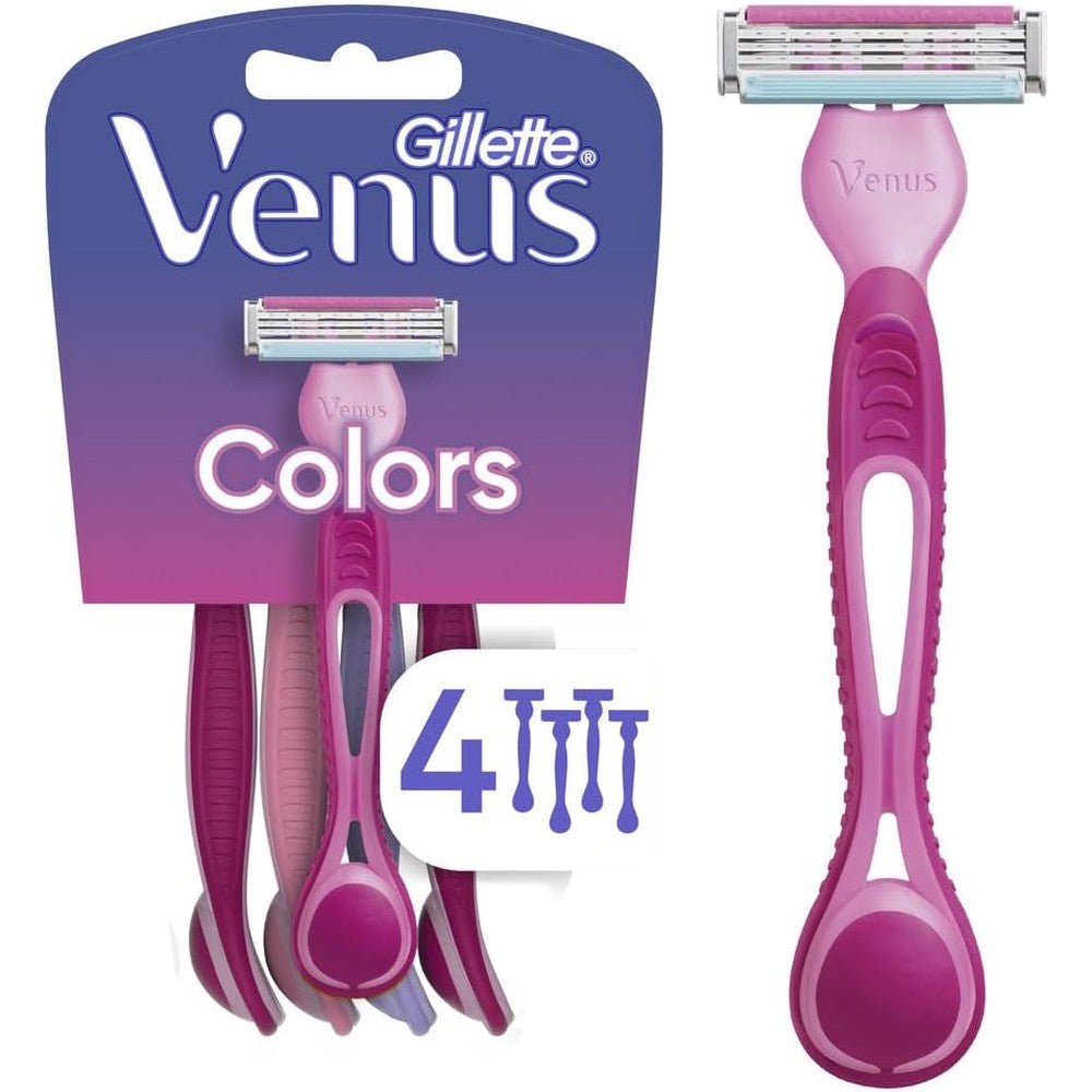 Gillette Venus Simply3 Women's Disposable Razors 4 Count front view