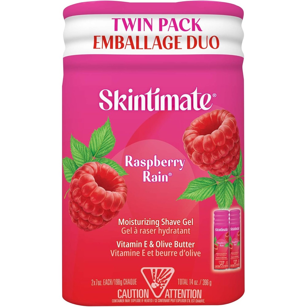 Skintimate Raspberry Rain Moisturizing Shave Gel front view