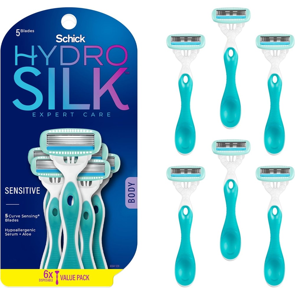 Schick Hydro Silk Sensitive Women's Disposable Razors front view packaging