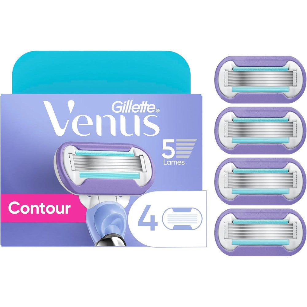 Gillette Venus Extra Smooth Swirl razor blade refills 4 count front view