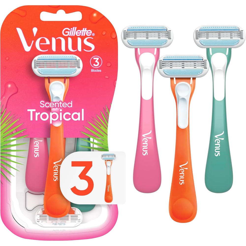 Gillette Venus Tropical women's disposable razor pack front view