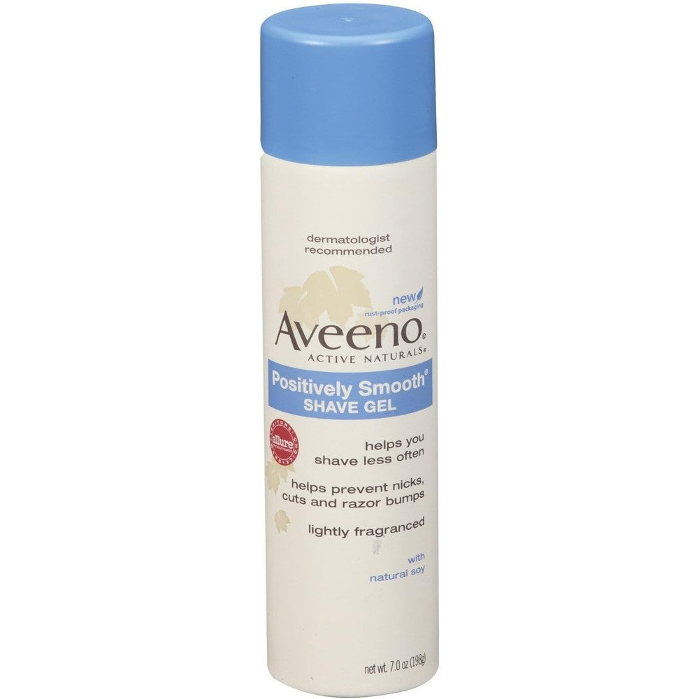 Aveeno Positively Smooth Moisturizing Shave Gel 7 Ounce front view