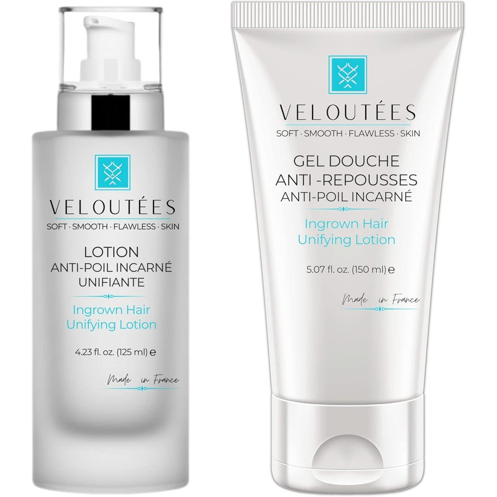 Veloutees Premium Slow Growth Unifying Shower Gel front view bottle