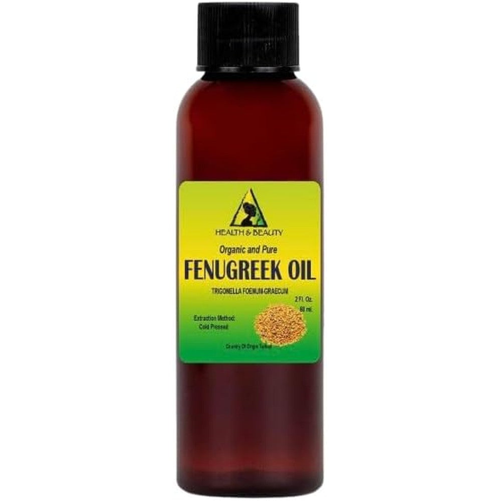 HBOilsCenter organic fenugreek oil 1 ounce bottle front view