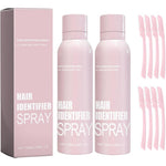 AGARO hair identifier spray and dermaplaning kit front view showing the hundred milliliter bottle and precision razors.