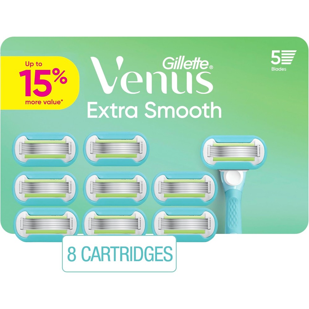 Gillette Venus Extra Smooth 5-blade razor refill pack front view