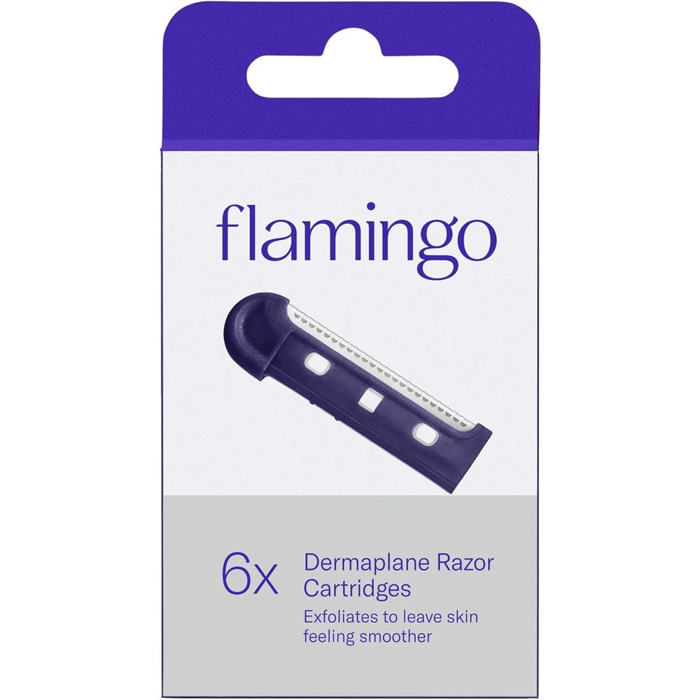 Flamingo dermaplane blades refills 6 count front view