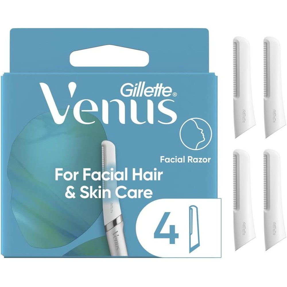 Gillette Venus facial razor refills 4 count front packaging