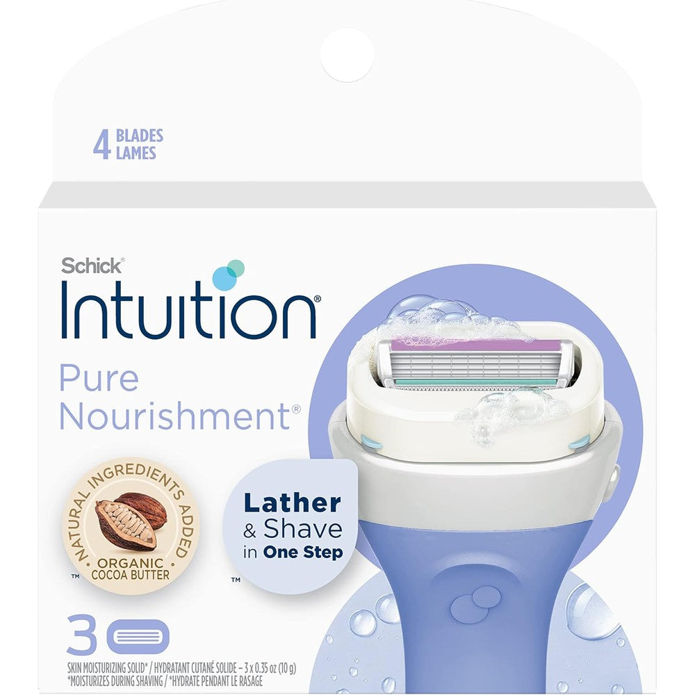 Schick Intuition Pure Nourishment Womens Razor Refills front view package