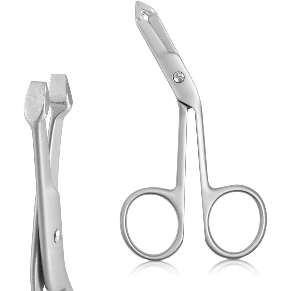 ACCURA Professional Scissor Tweezers front view showcasing the unique scissor style handle design for facial hair grooming.