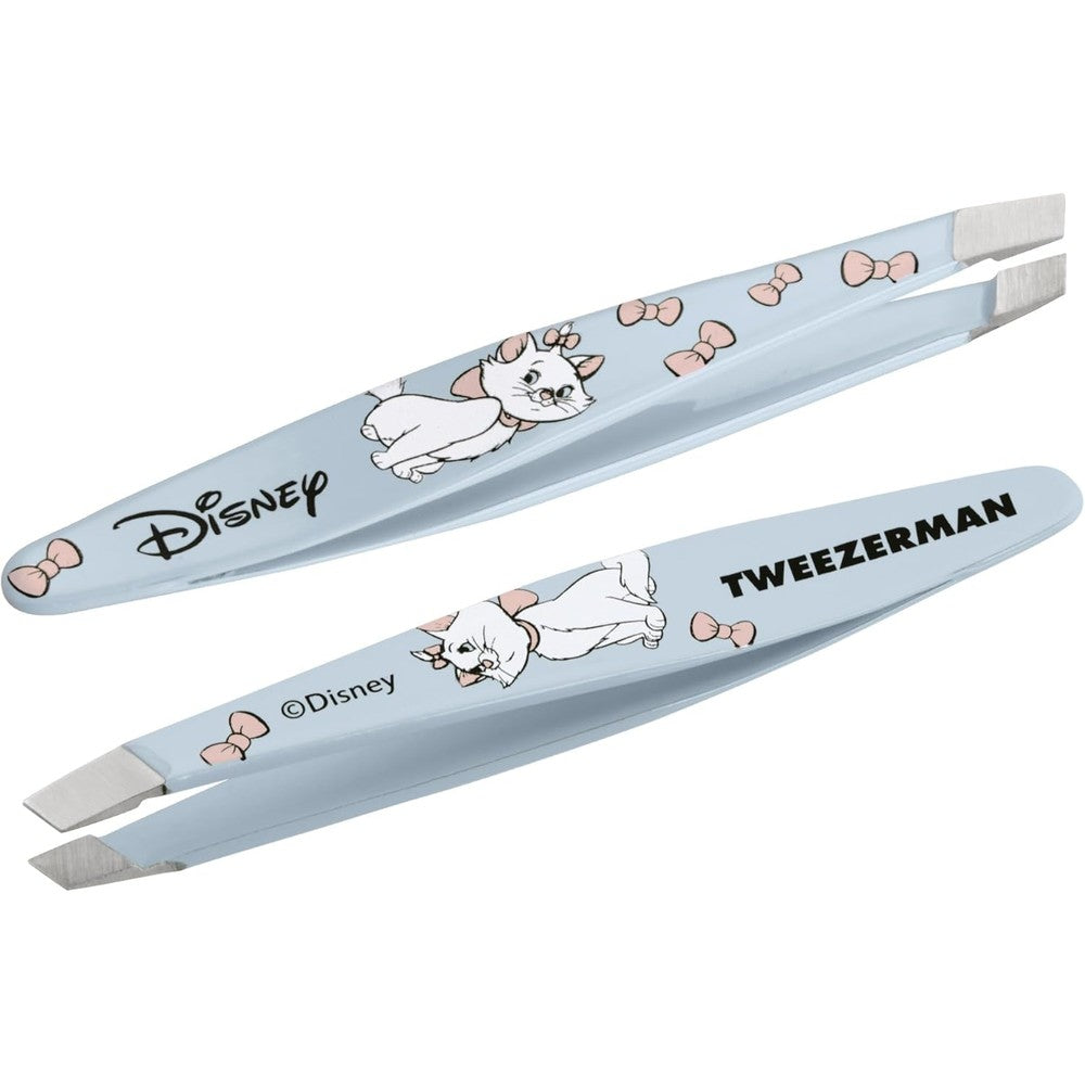 Tweezerman Disneys The Aristocats Mini Slant Tweezer front view showing blue Marie design