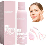 Arstech hair identifier spray set front view showing aerosol bottle and pink dermaplaning razors