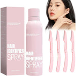 PORBE LUXURIOUS BEAUTY hair identifier spray front view facial hair removal mist for dermaplaning