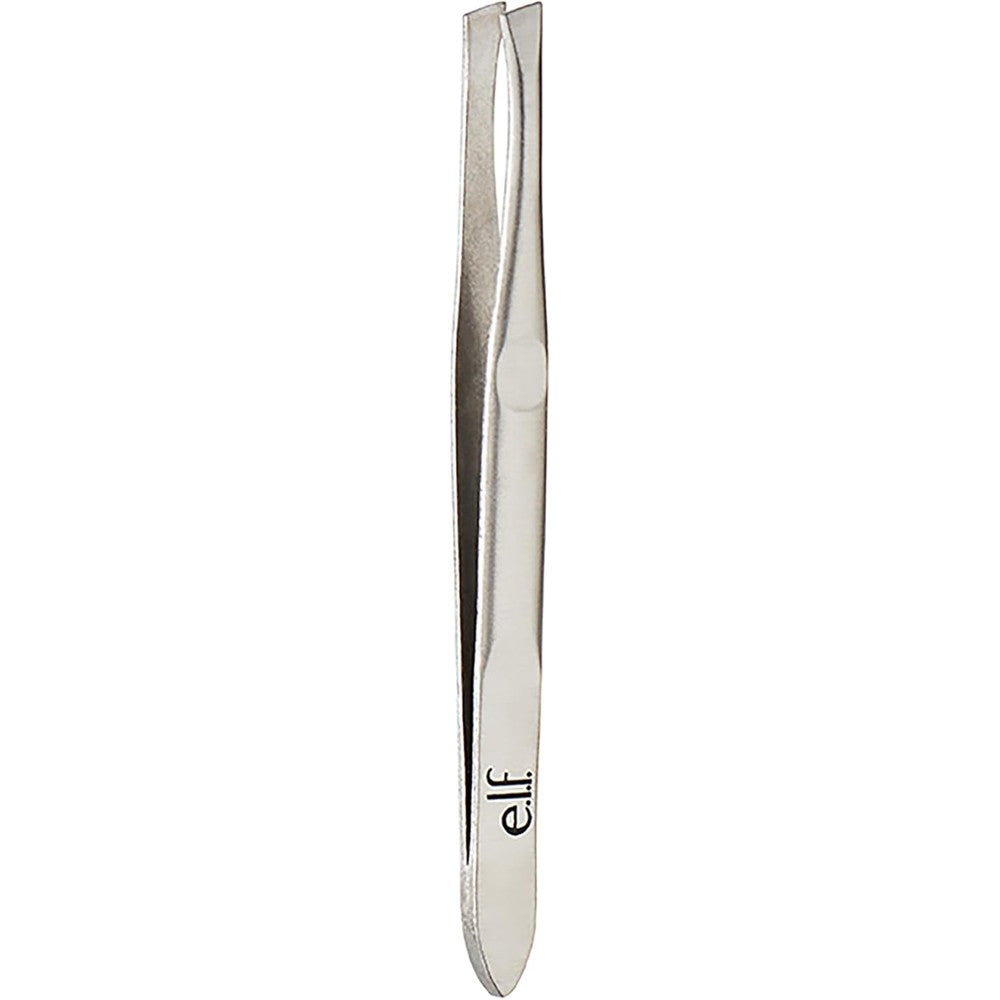 E.l.f. Slant Tweezer stainless steel grooming tool front view