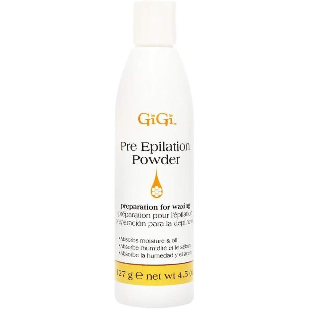GiGi Pre Epilation Dusting Powder front view bottle for salon professional skin preparation
