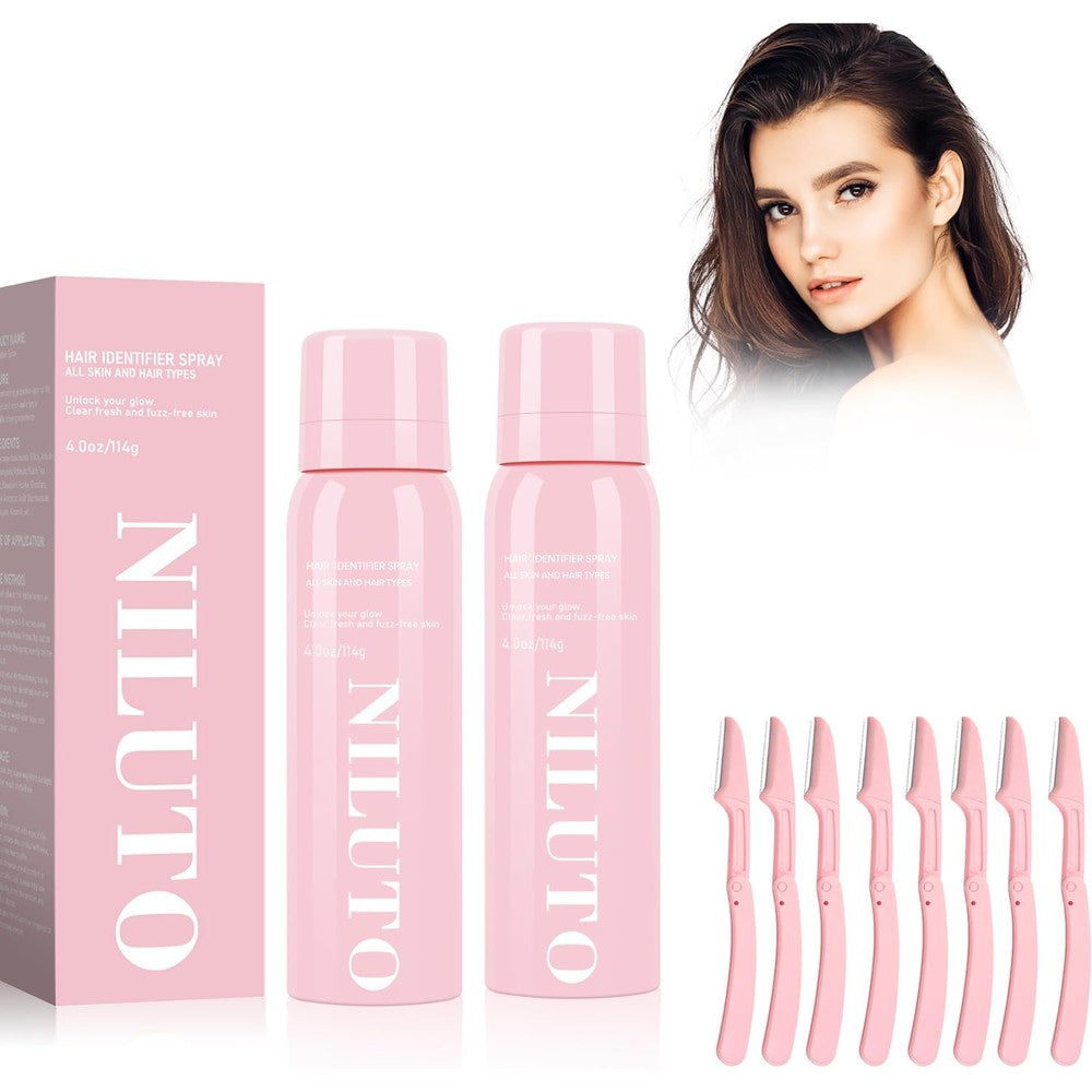 Paron Hair Identifier Spray 2 pack front view for face shaving