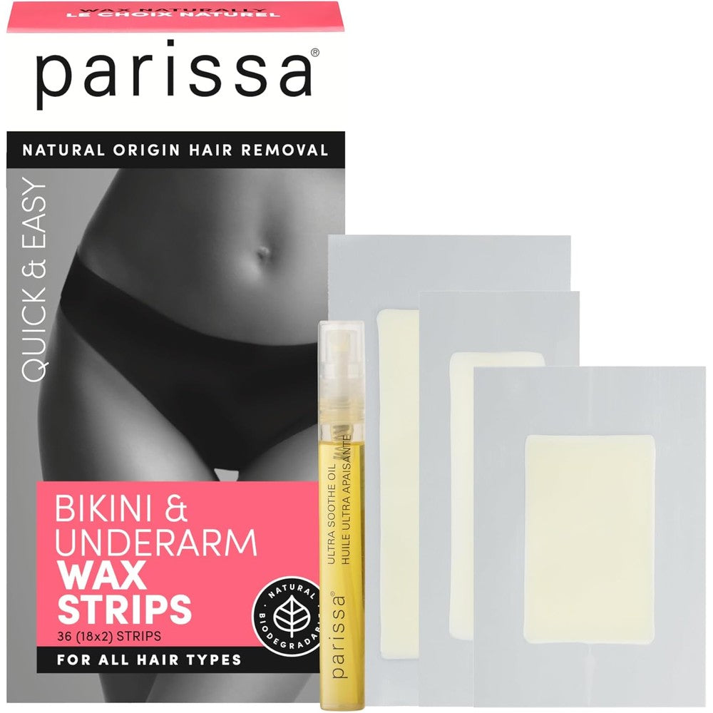 Parissa Natural Bikini Wax Strips Kit front view packaging