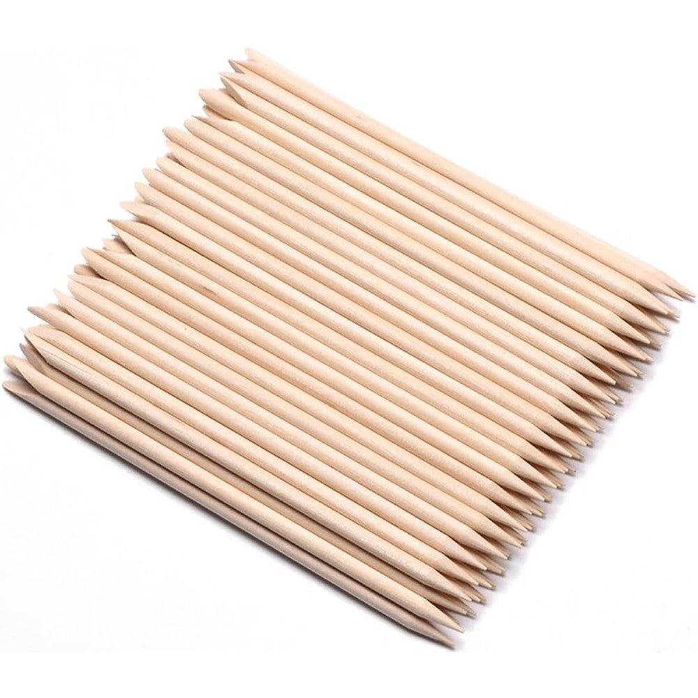 THR3E STROKES Borogo wooden wax sticks front view showcasing the 120 count packaging for beauty grooming.