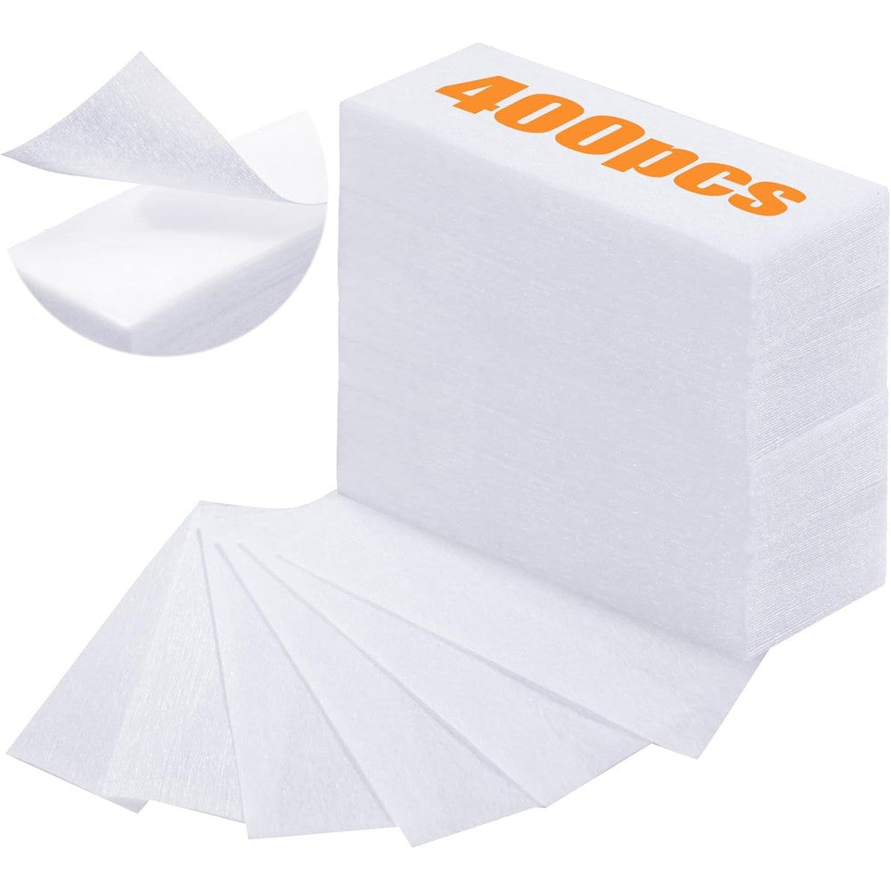 Blulu non woven wax strips four hundred count box front view for professional body hair removal