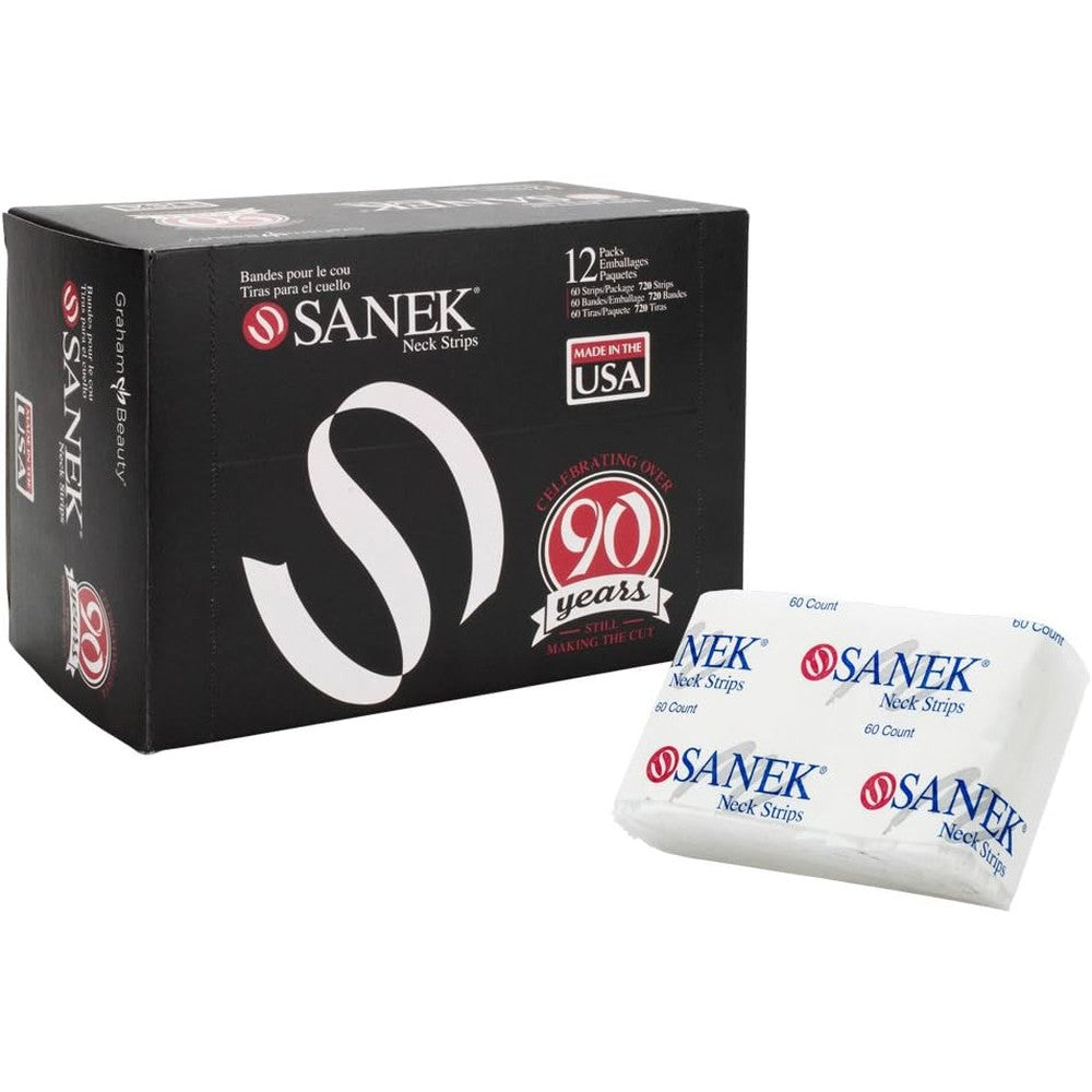 Graham Sanek Professional Neck Strips 12 packs front view for salon use