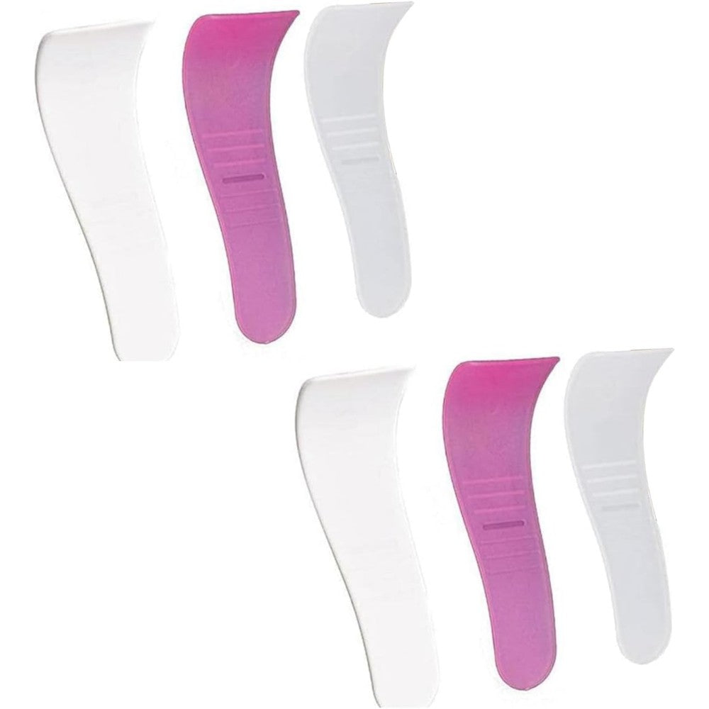 BWESOO portable hair wax cleansing spatulas six count front view showing random assorted colors