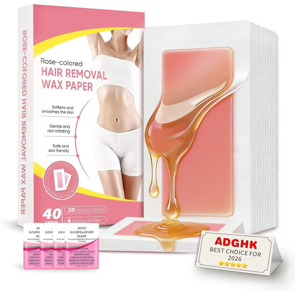 Adghk cold wax strips kit front view packaging for hair removal