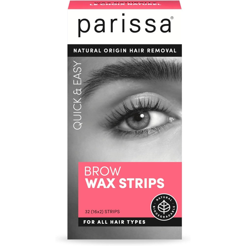 Parissa Natural Eyebrow Wax Strips 32 count box front view