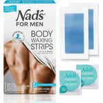 Nad's For Men Body Wax Strips front packaging view showcasing at home waxing kit for men.