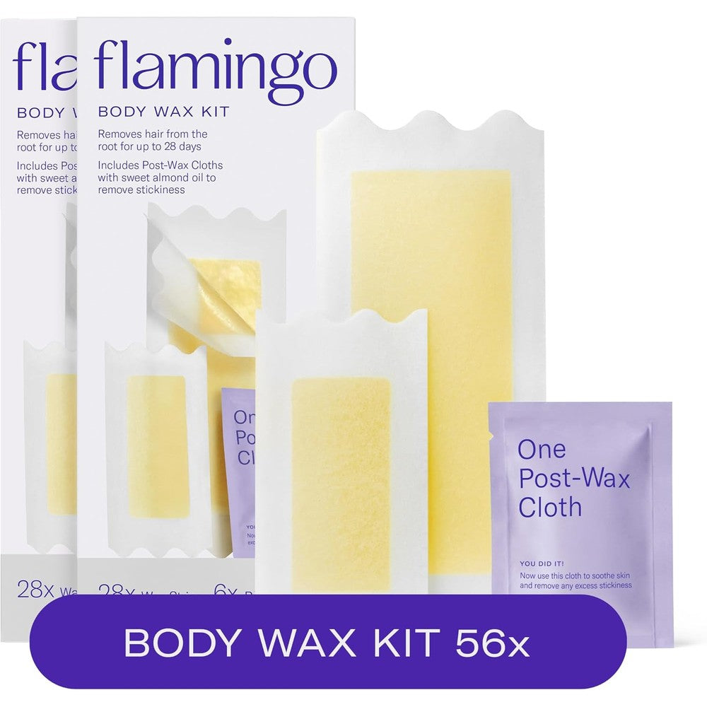 Flamingo Women Body Wax Kit front view packaging showing twin pack product details
