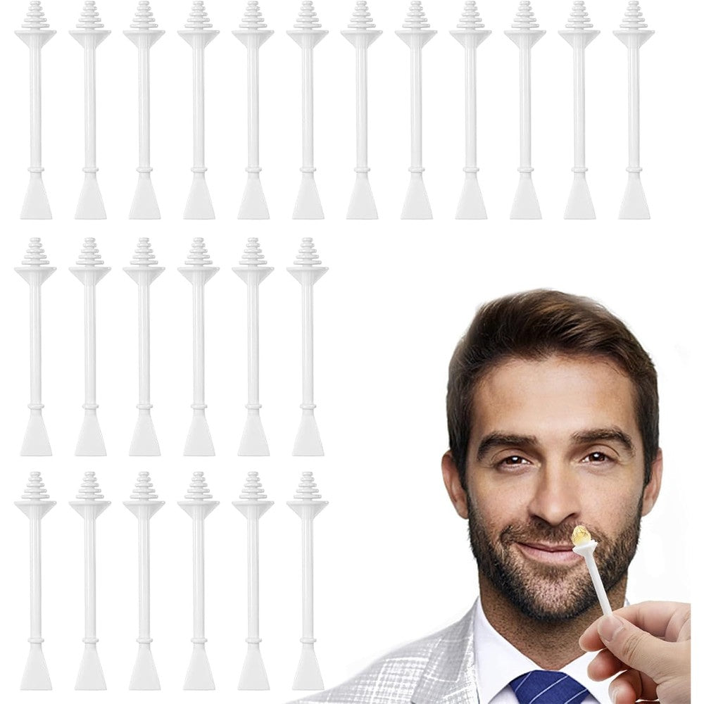 ElegGlo hair remover sixty pieces nose wax sticks front view showcasing white plastic design
