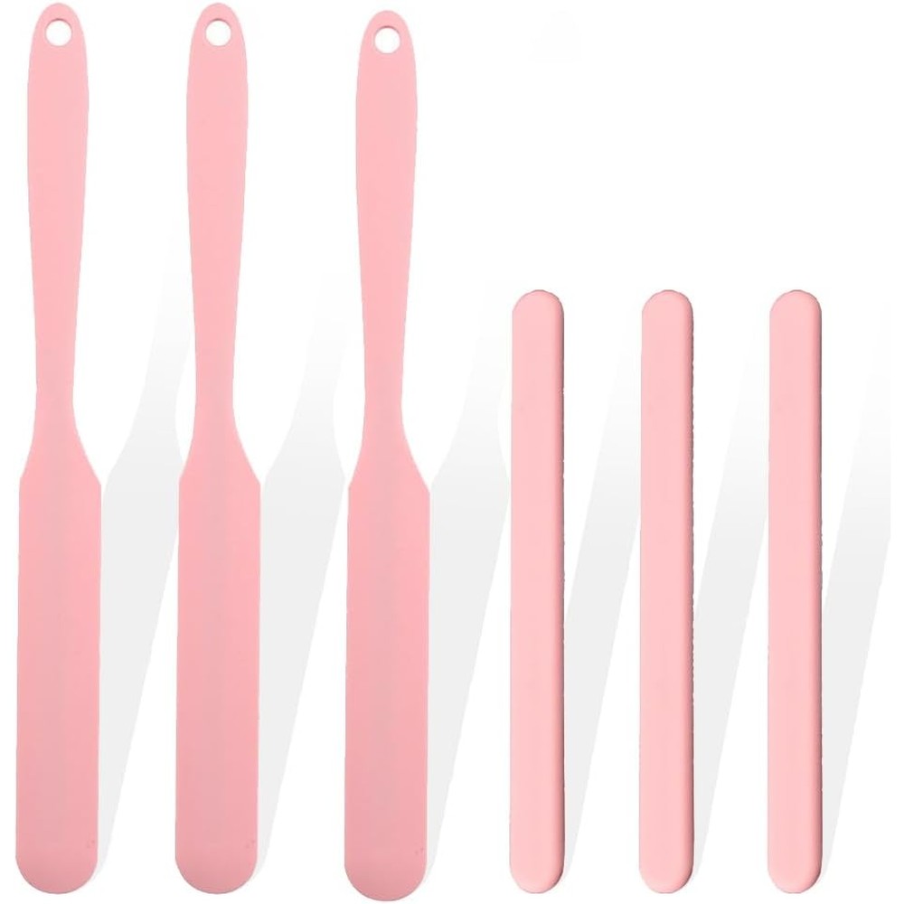 Leisenor 6Pcs silicone wax applicator front view showing six pink reusable sticks