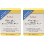 GiGi Microwave Tweezeless Wax Sensitive front packaging view showcasing the two pack jars