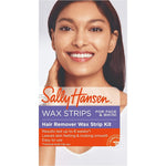 Sally Hansen Hair Remover Wax Strip Kit front view package containing 20 count pack of 2 for face and bikini grooming