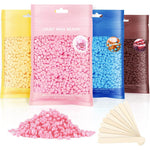 Leaflai Hard Wax Beads 400g package front view with rose wax pearls