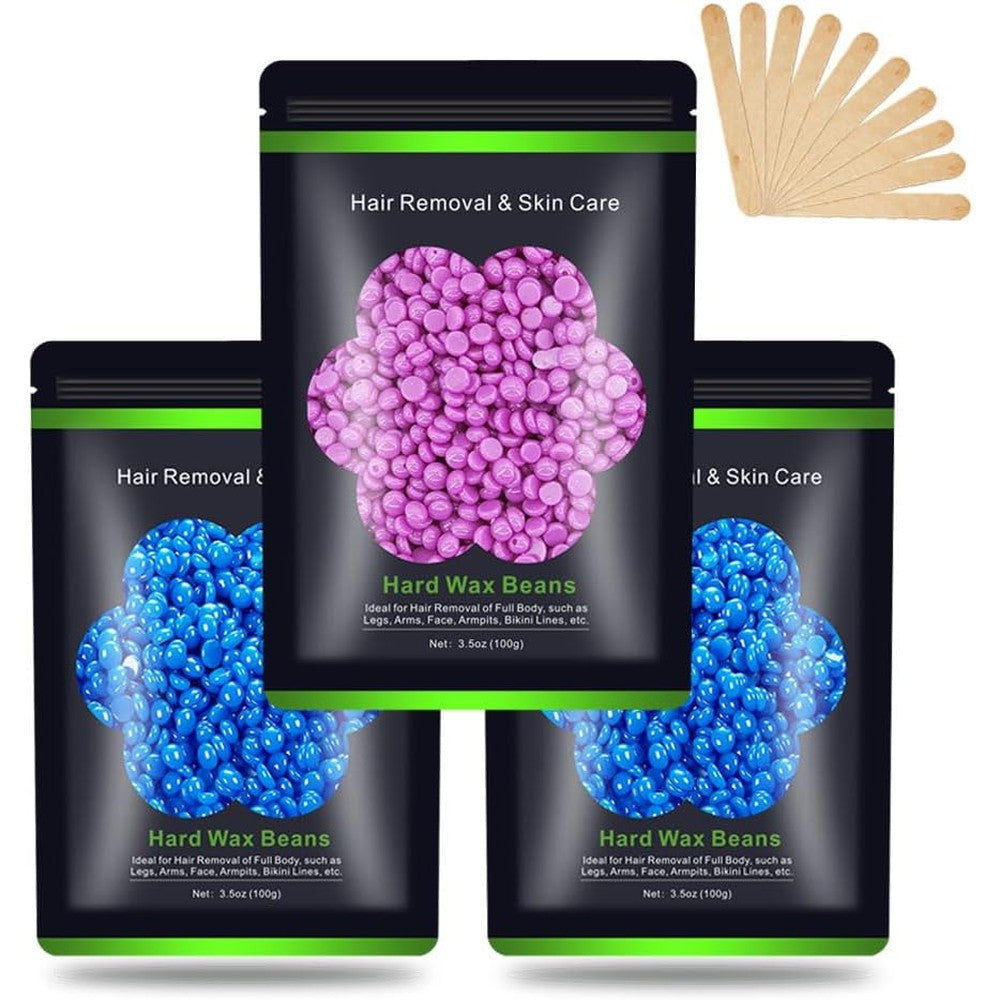 Auperwel hard wax beads hair removal kit front view packaging