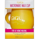 GiGi Microwave Wax Cup front view showing the heat resistant silicone container with handle