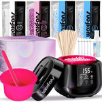 Waxfans Smart Waxing Kit front view showcasing the digital temperature control wax warmer