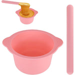 KVZVK silicone wax warmer liner front view showing pink reusable non stick waxing bowl