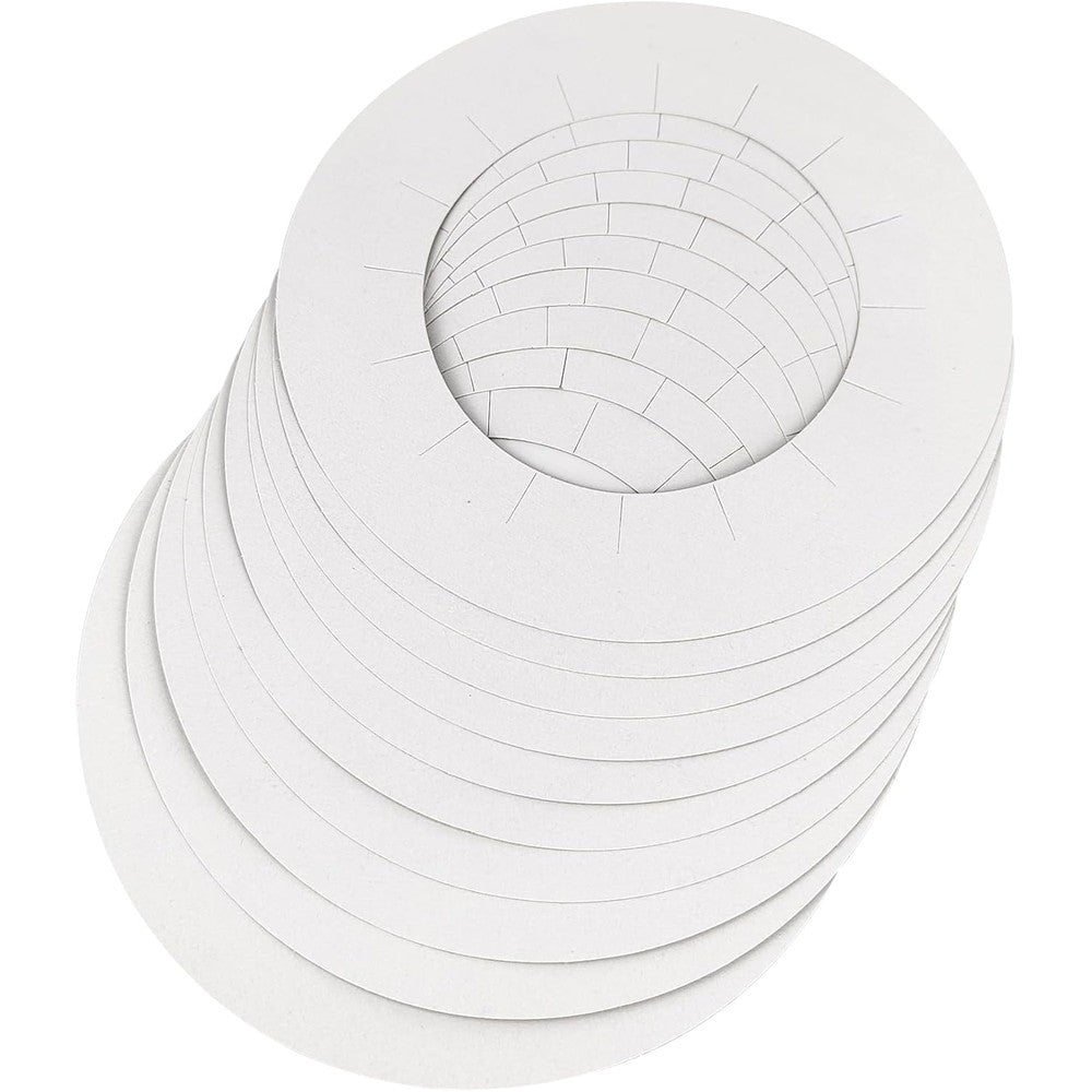 Okuna Outpost clean collars for wax warmer front view pack of 20 white protective rings