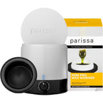 Parissa Mini Pro Electric Wax Warmer front view showing the compact design and temperature dial.
