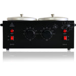 FHATSJ Black Double Pots Wax Warmer front view professional hair removal machine