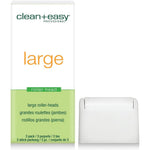 Clean And Easy Large Wax Roller Heads three pack front view packaging