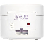 Satin Smooth Professional Single Wax Warmer front view showing the sleek white exterior and front mounted temperature control dial.