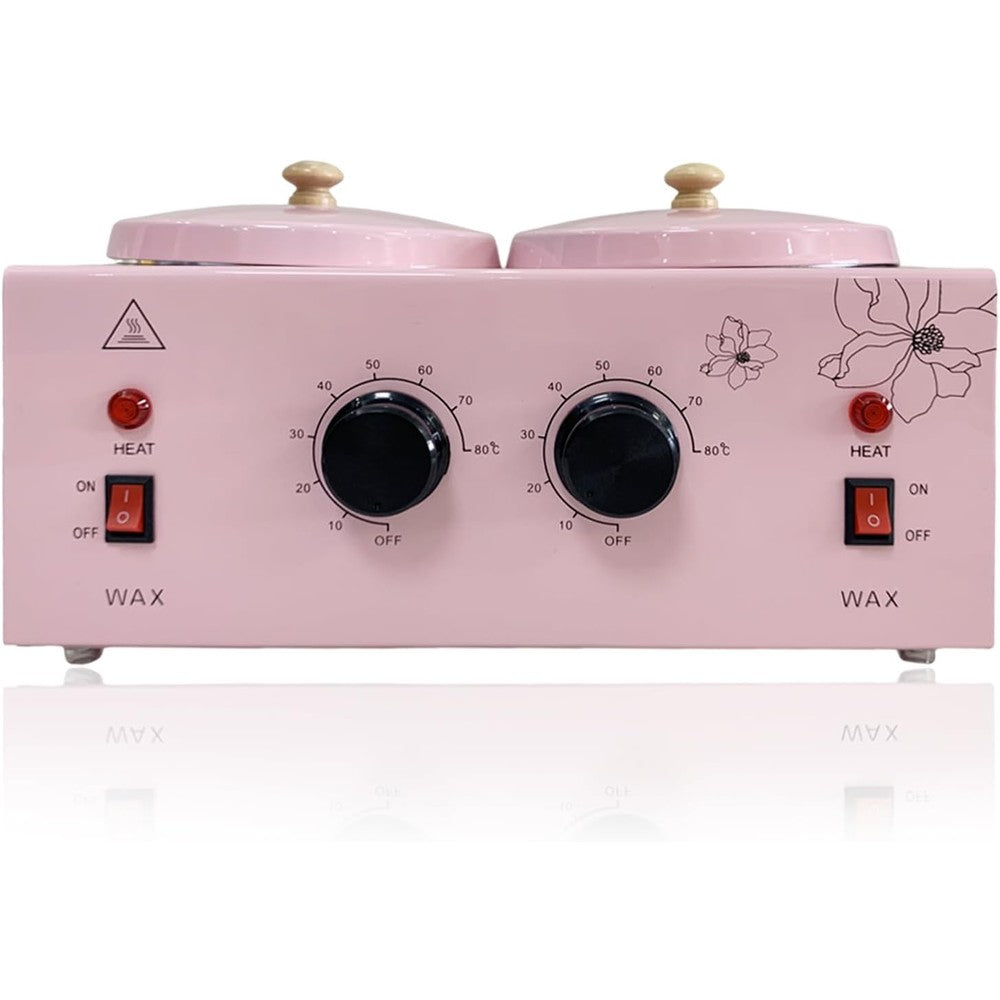 FHATSJ double pots wax warmer front view professional electric hair removal machine